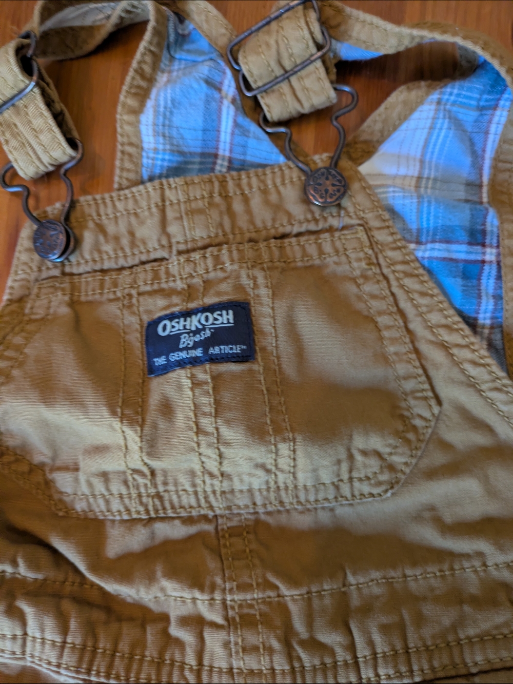 OshKosh B'gosh Tan Kids Overalls